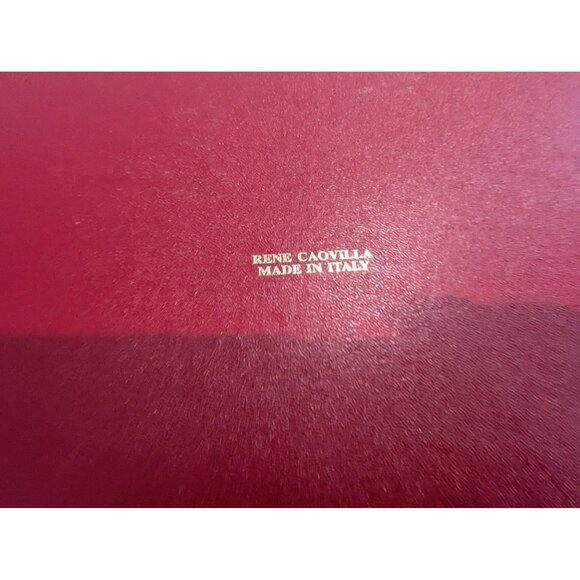Rene Caovilla Red Embossed Shoe Box W/ Gold Accents Made In Italy Decorative Sto - Picture 10 of 15